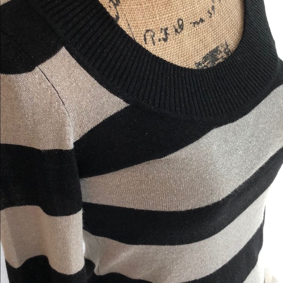 H&M black and silver sparkle sweater top - Picture 2 of 4